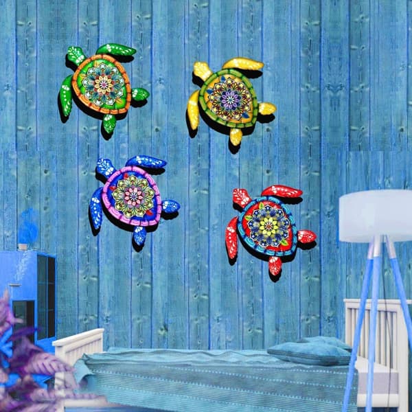 Turtle Iron Wall Tarra Puutarhakoriste 21,5x20cm - punainen Red