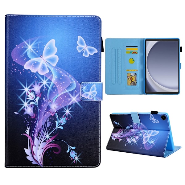 Samsung Galaxy Tab A9 Flip Stand Case PU Leather Pattern Tablet Cover Multicolor