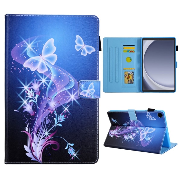 Samsung Galaxy Tab A9 Vikbart fodral korthållare - Dream Butterfly multifärg