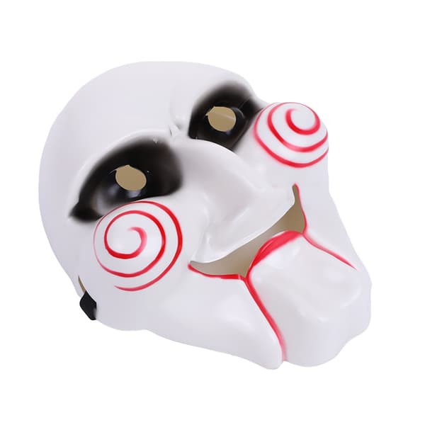 Jigsaw Saw Billy Mask Maskerad Maskeradmask Vit
