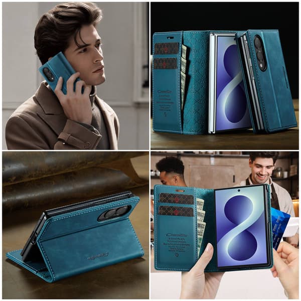 CASEME Telefonplånboksfodral till Samsung Galaxy Z Fold8 Grön