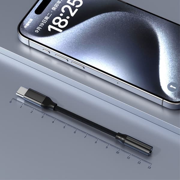 esim. iPhone 15 USB - C uros 3,5 mm naaras AUX - kuulokeadapteri Black
