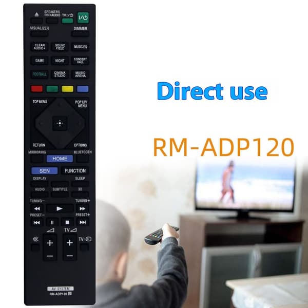 Fjernkontrollerstatning for RM-ADP120 for Sony hjemmekinospiller Black