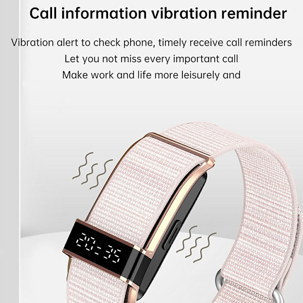 Smartwatch Smart aktivitetstracker IP68 pulsmåler blod ilt søvn måler armbånd Black