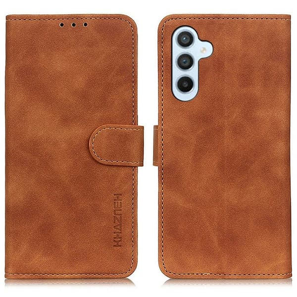 Til Samsung Galaxy A37 5G KHAZNEH retro mobildeksel Brown