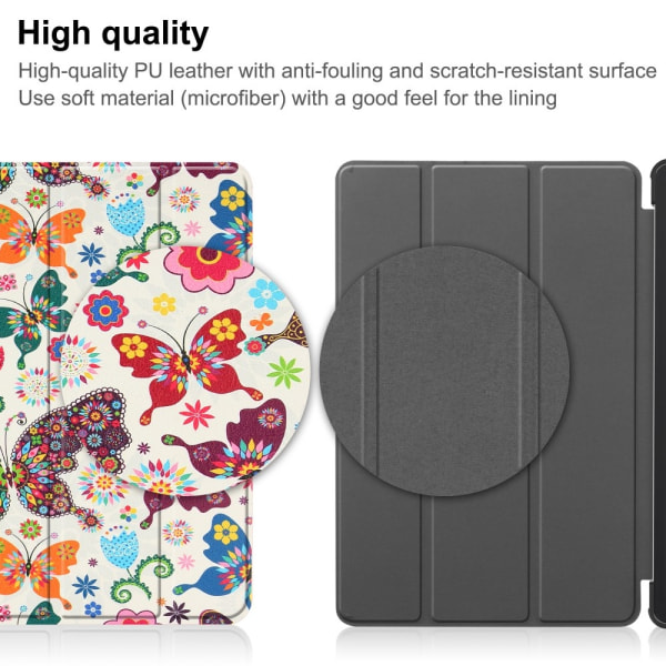 Tri-fold Fodral till Lenovo Tab M9 - Butterflies multifärg