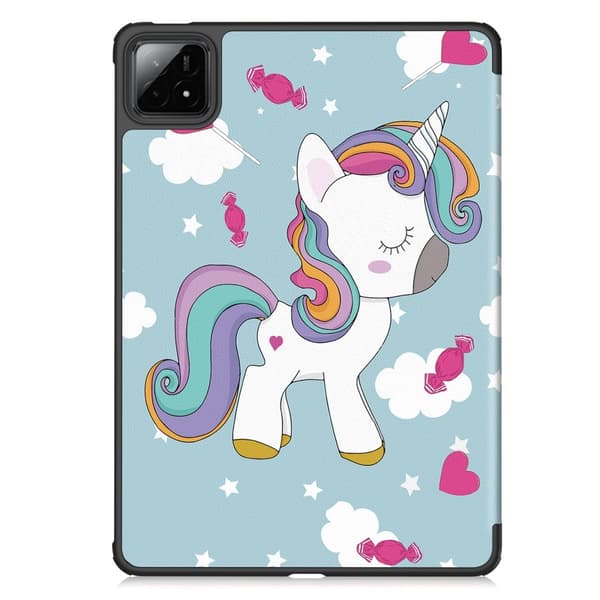 Slim Fit Cover Case til Xiaomi Pad 7 Auto Wake / Sleep - Unicorn Blue