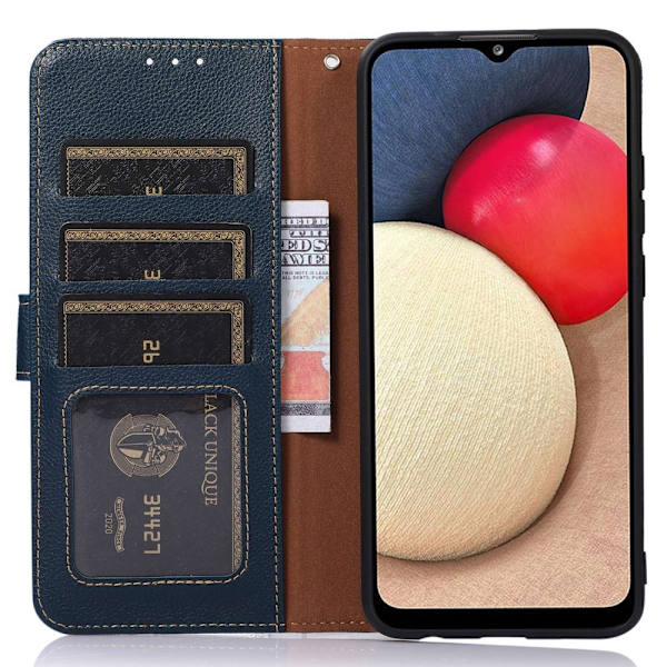 HAZNEH Google Pixel 9 Pro XL Lompakkokotelo Litchi-kuvio Puhelinkotelo Blue