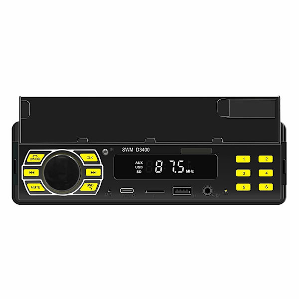 Bluetooth Stereo Autostereo FM Radio MP3-soitin Puhelinteline Black