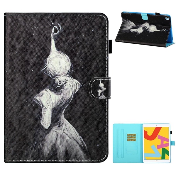 For iPad 10.2 (2021)/(2020)/(2019) Tablet Cover Stand Case - Girl Multicolor