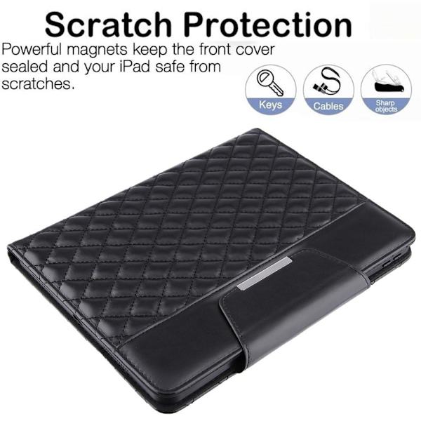 Til iPad 10.2 (2021)/(2020)/(2019) Broderigitter Tabletcover Black