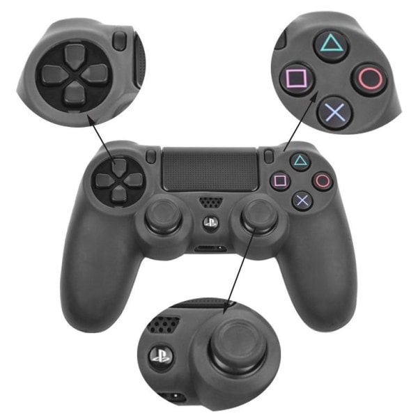 Silikoninen Skin Grip Playstation 4 PS4 -ohjaimelle Black Nr. 1