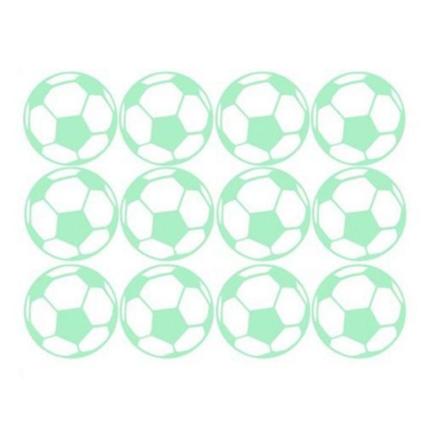 12 st Fotboll Självlysande Klistermärken Väggdekal Barnrum Vit
