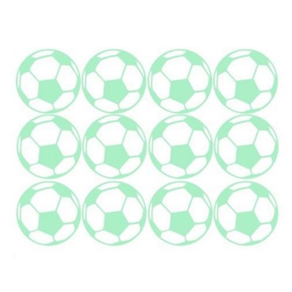 12 stk fodbold lysende klistermærker Fodboldvægmærkat til børnev White