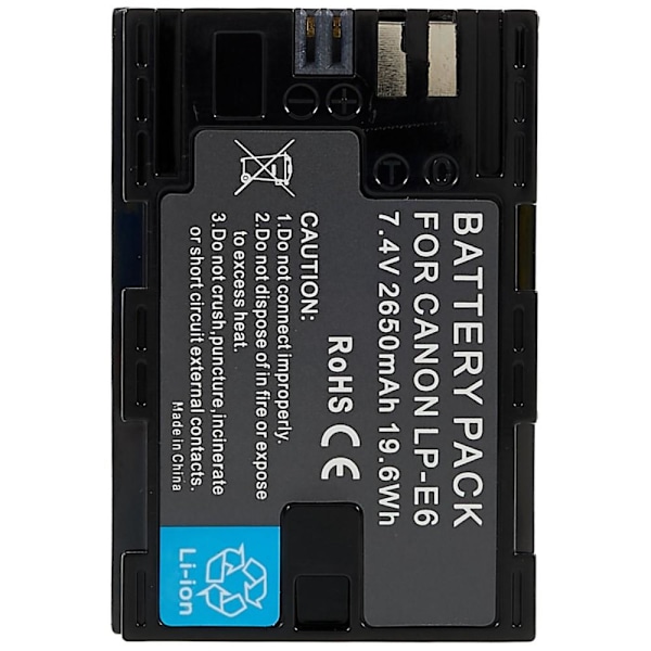 CANON 5D SR/5D Mark IV 7.40V 2650mAh kameran litiumioniakulle Black