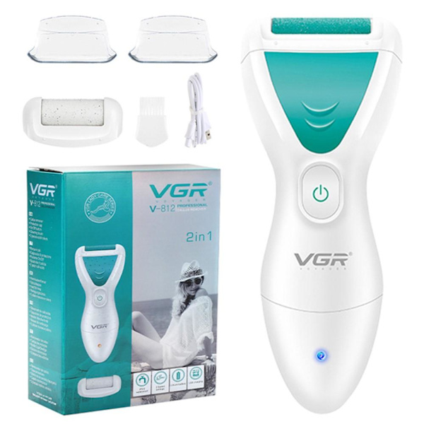 Fodkværn Elektrisk hård hud Hæle Slibning Pedicure Remover Død hud Green