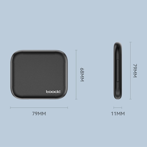 TOOCKI USB - C–USB - C - kaapeli USB+iP+Mikro - USB - sovittimen kotelo Black