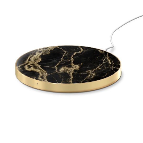 iDeal of Sweden fashion Qi laddare - Golden Smoke Marble Black