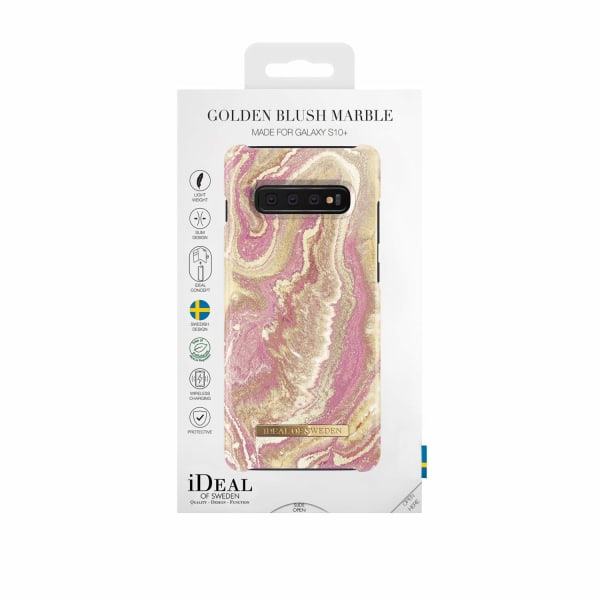 iDeal Of Sweden Samsung Galaxy S10+ - Golden Blush Marble Guld