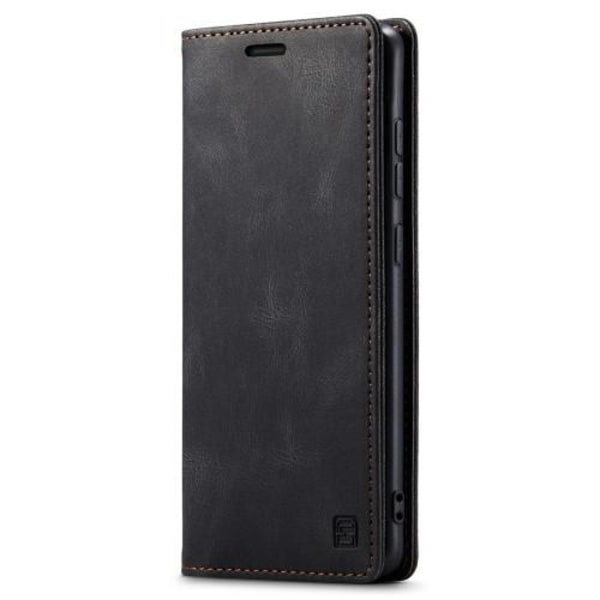 AUTSPACE A01 Retro tegnebog taske til Samsung Galaxy S23+ (Plus) Black