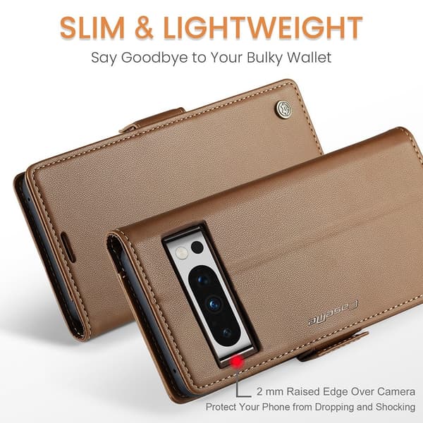 CASEME Lommebok - deksel til Pixel 8 Pro - Brun Brown