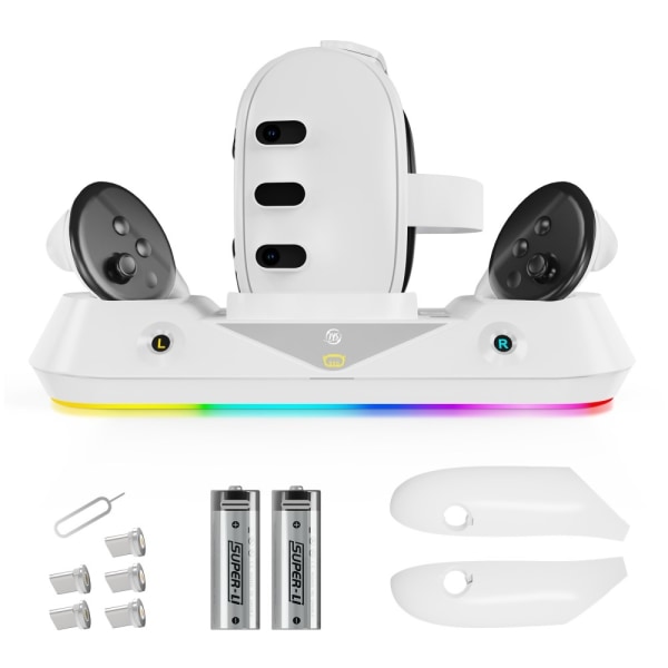 Oculus Meta Quest 3 VR Magnetisk Lading Dock Hodetelefon Stativ White