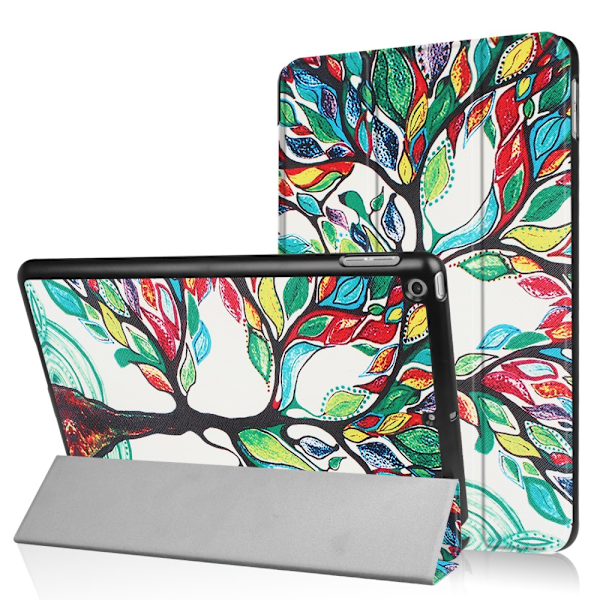 iPad 9.7" (2017 / 2018)  Slim fit tri-fold fodral - Colored Tree multifärg