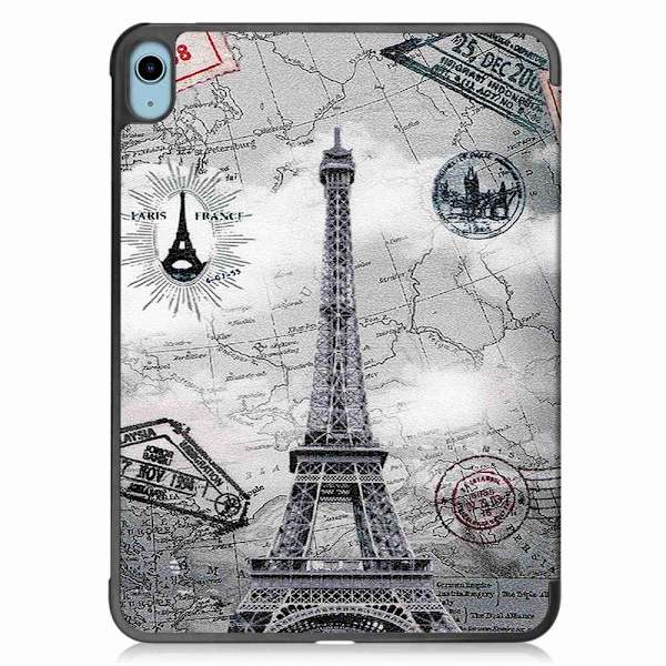 Apple iPad 10.9 2022 Slim fit tri-fold fodral - Map multifärg