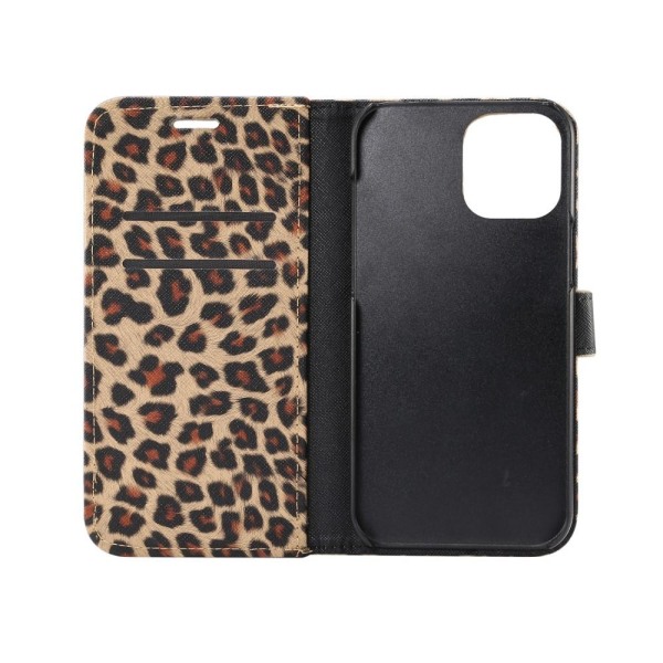 iPhone 12 Pro Max Plånboksfodral Fodral Leopard - Brun Brun