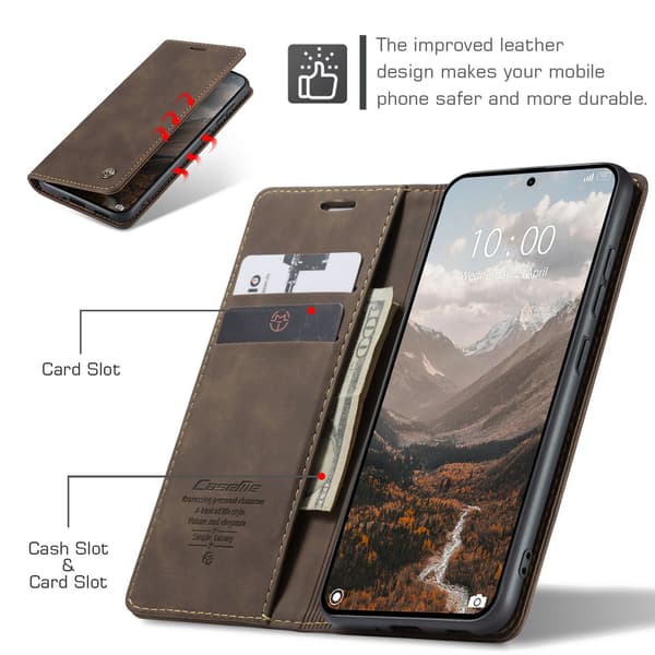 CASEME Lommebok-deksel Xiaomi 15T - Coffee Dark brown
