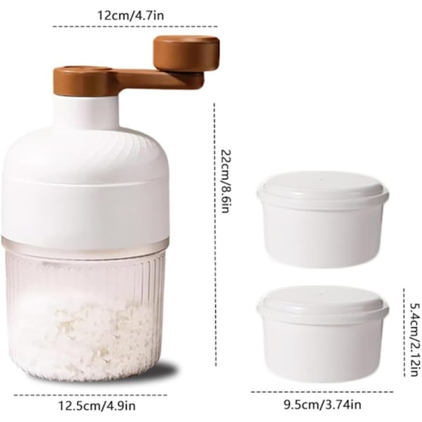 Shaved Ice ismaskin Ice Crusher med 2st iskub-brickor Vit