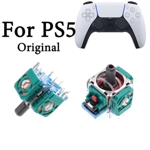 PS5 - ohjaimen vaihto - 3D - peukalotikulle Black