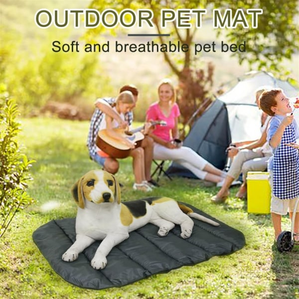 Vanntett sovematte for hunder med oppbevaringspose 80x70cm Black