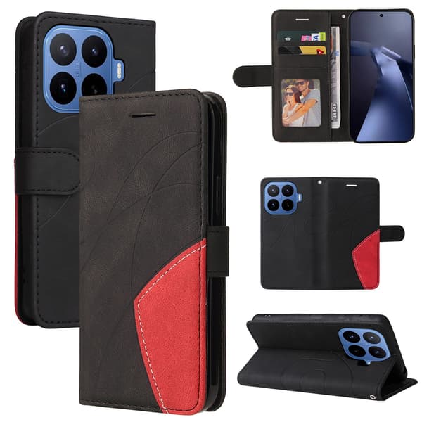 Til Xiaomi 17T Lommebokdeksel Bi-colour Black