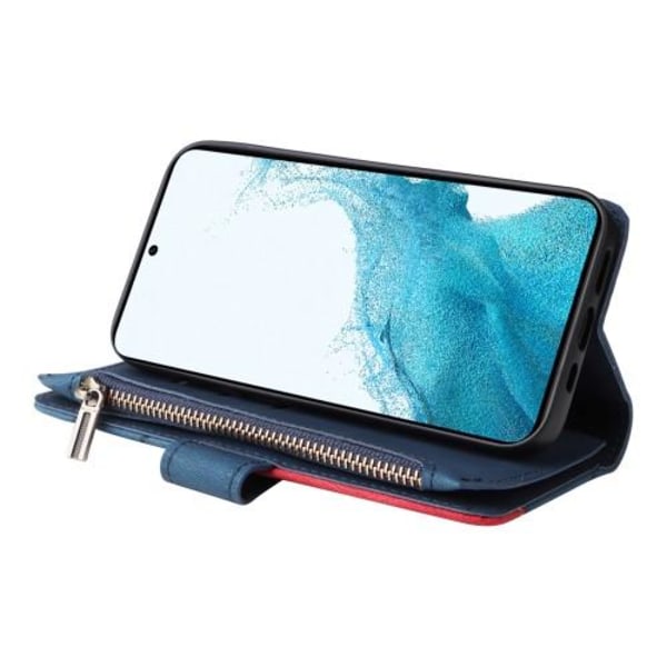 KT Multi-function Series-5 For Samsung Galaxy S23 Phone Case Blue/Red Blue