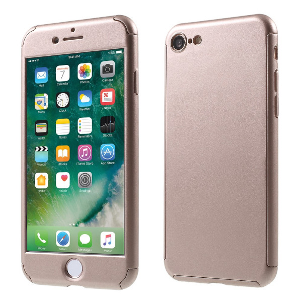 360 Cover til iPhone 8 - Beskyttelse til hele din iPhone Pink gold