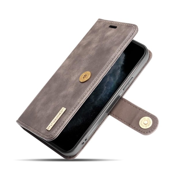 DG.MING til iPhone 13 Mini stilfuld tegnebog taske - kaffe Brown