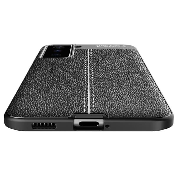 Samsung Galaxy S21+ (Plus) TPU-skal Litchi Grain - Svart Svart