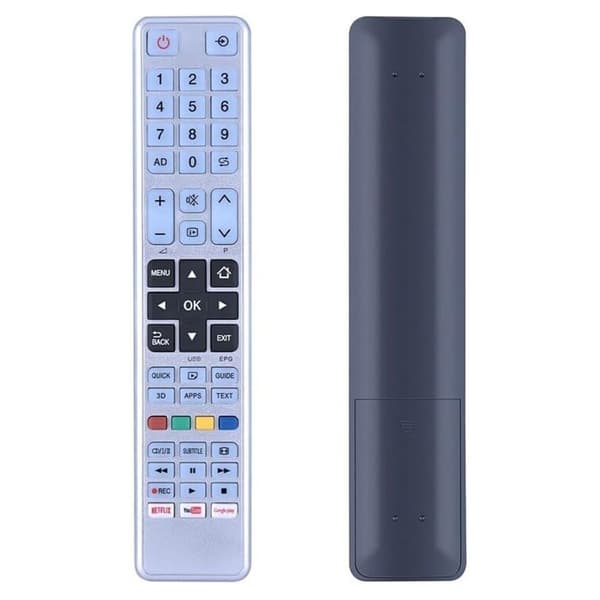 Fjernkontrollerstatning for RM-L1278 For Toshiba TV Silver