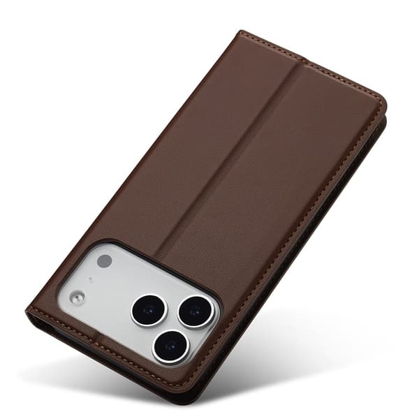 LC.IMEEKE Telefonpungcover med støtteben til iPhone 18 Pro / 17 Pro Brown