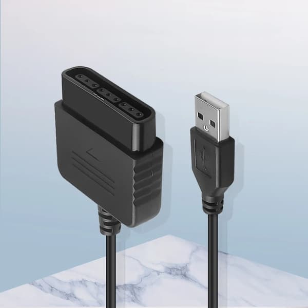Adapter for Sony PS1 PS2 Spillkontrollere til PS3 PC Konverter Black