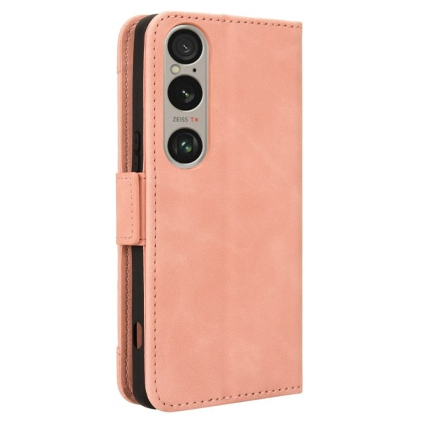 Wallet Stand Flip-telefonetui til Xperia 1 VI - Pink Pink