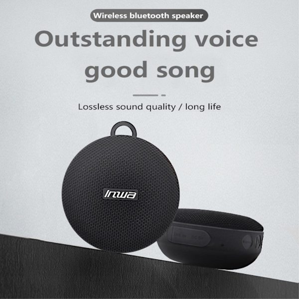 Bluetooth-kaiutin subwoofer IPX7 vedenpitävä langaton musiikkituki TF polkupyörälle Black