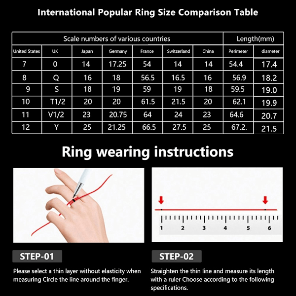 Smart Ring Bluetooth Finger Health Tracker 19.0 mm Inre Diameter Svart