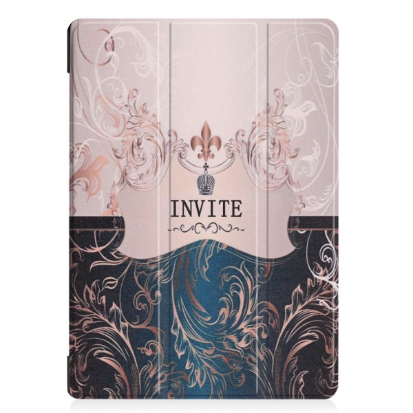 Pattern Printing Tri-fold Stand Cover Lenovo Tab E10 - English Characters Multicolor
