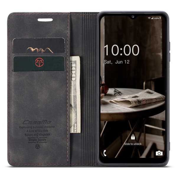 CASEME Retro Pung Taske til Samsung Galaxy A34 - Sort Black