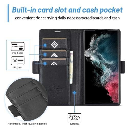 LC.IMEEKE Pung Taske til Samsung Galaxy S23 Ultra - Sort Black
