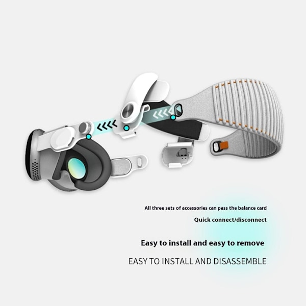 WOLMTT justerbart huvudfäste för A Vision Pro VR - headset tillbehör 45 - grader grå