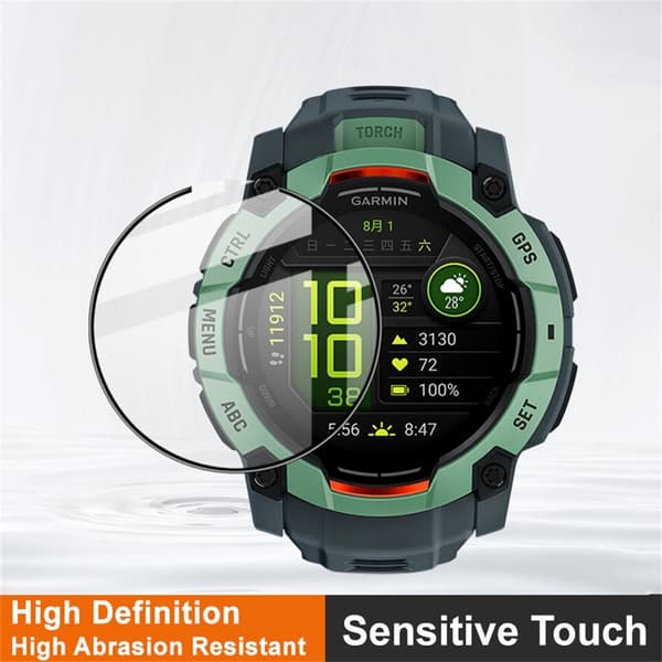 IMAK Garmin Instinct 3 50mm Näytönsuoja Naarmunkestävä PMMA Kellosuoja Black