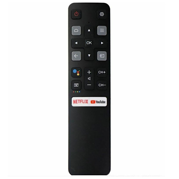 TV fjernbetjening med stemmefunktion Erstatning for RC802V TCL TV - FNR1 Black